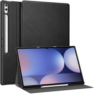 Afbeelding van Fintie Beschermhoes voor Samsung Galaxy Tab S10 Ultra/S9 Ultra/S8 Ultra 14,6 inch tablet, zachte TPU, met S Pen houder en automatische slaap /wekfunctie, zwart