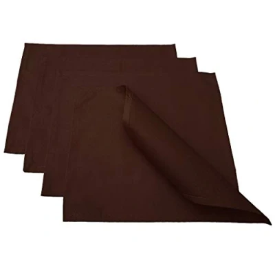 Afbeelding van Set van 4 Placemats hoogwaardige kwaliteit 100% Katoen Conceptcollectie, Kleur en Maat naar Keuze (Set 46 x 36 cm, chocoladebruin)