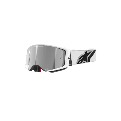 Afbeelding van Alpinestars Supertech Corp Crossbril Wit (Lens: Spiegel Zilver)
