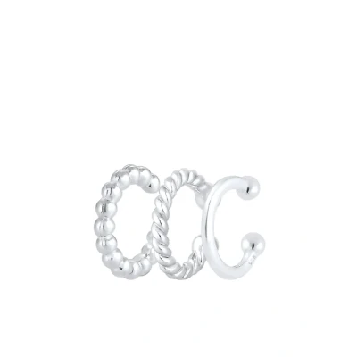 Afbeelding van Elli 3 PACK Earcuff Oorbellen, Dames, Maat: One Size, Silver