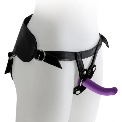 Afbeelding van Virgite Strap on Harnas met paarse dildo maat S