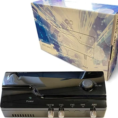 Afbeelding van LEYF Versterker 2 uitgangen tv/instelbare winst 25 dB/versterker tv antenne/versterker voor TNT HD UHF signaal 10 dB/VHF 0 15 dB