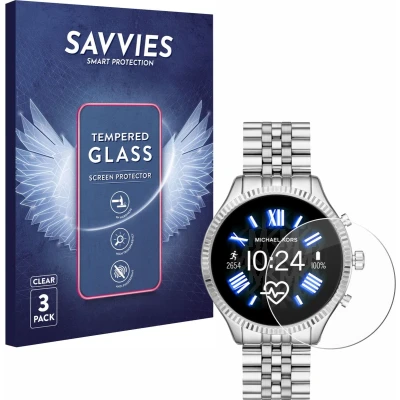 Afbeelding van Savvies Gehard glazen schermbeschermer, Smartwatch beschermfolie, Transparant