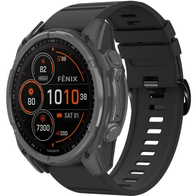 Afbeelding van imoshion QuickFit® Stripe Siliconenbandje Geschikt voor de Garmin Watch 26 mm aansluiting Zwart