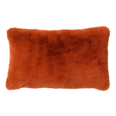 Afbeelding van Dutch Decor ZAYA Sierkussen 30x50 cm bontlook effen kleur Potters Clay oranje