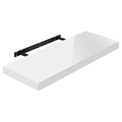 Afbeelding van WOLTU RG9480ws zwevend wandrek van hoogwaardig hout voor slaapkamer, woonkamer, keuken, 80 x 22,9 3,8 cm, wit