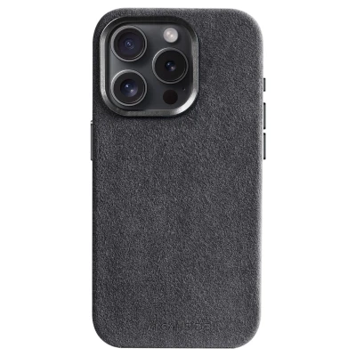 Afbeelding van iPhone 15 Pro Alcantara Case Space Grey