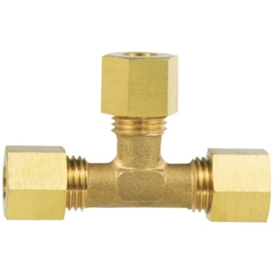 Afbeelding van T stuk messing koppeling 8mm knel x