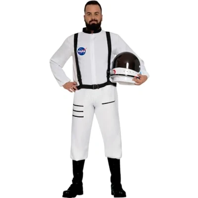 Afbeelding van Fiestas Guirca Volwassenkostuum Astronaut wit L (52 54)