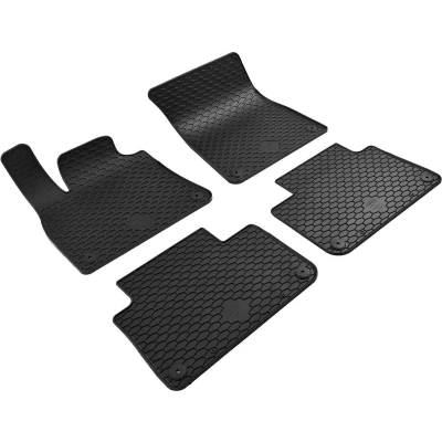 Afbeelding van WALSER 50895 Vloermatset Waterdicht Rubber voor en achter Antraciet/Zwart Op maat gemaakt