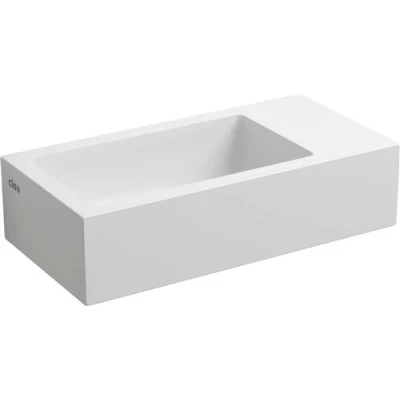 Afbeelding van Clou Flush 3 toiletfontein Mat wit Rechts Met kraangat Zonder handdoekhouder Minimalistisch design