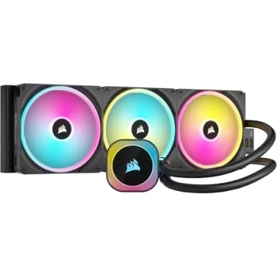 Afbeelding van CORSAIR iCUE LINK H170i RGB Vloeistof koelsysteem afmeting radiator: 420 mm voor: Intel LGA 1700, 1200, 115x, 2066, 2011 3, AMD AM5, AM4 3x QX140 fans 1x System Hub aluminium, koper zwart