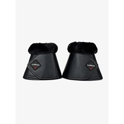 Image de LeMieux Cloches d&#039;Obstacles WrapRound Peau d&#039;Agneau Noir Full