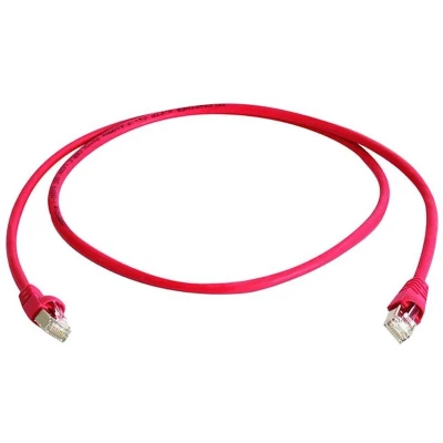 Afbeelding van Telegärtner L00000A0232 RJ45 Netwerkkabel, patchkabel CAT 6A S/FTP 0.25 m Rood Vlambestendig, Snagless, Pair afschermin