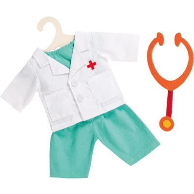Afbeelding van Poppen Doktersoutfit met Stethoscoop, 28 35 cm