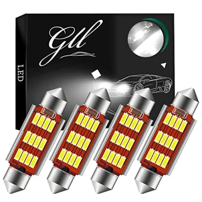 Afbeelding van 41 mm ledlampen C5 W 12 V/24 V 6418 Festoon lampen 4014 SMD 400 lumen 6500 K voor autokoepellampen, kentekenplaatverlichting, kofferbakverlichting