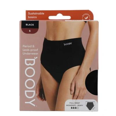 Afbeelding van Boody menstr onderg zwart norm mt s 1st