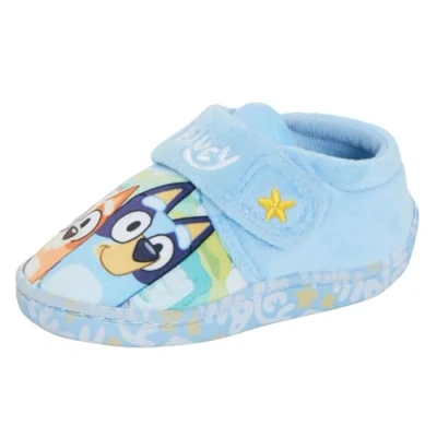 Afbeelding van Blauwe pantoffels voor peuters, eenvoudig te bevestigen, binnen, Blauw