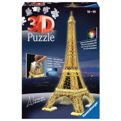 Afbeelding van Ravensburger Eiffelturm bei Nacht Puzzel voor kinderen, Maat: One Size, Multicoloured