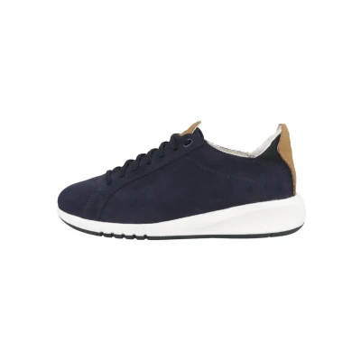 Afbeelding van Geox Aerantis Sneakers laag Navy camel, Dames, Maat: 38, camel Veloursleer