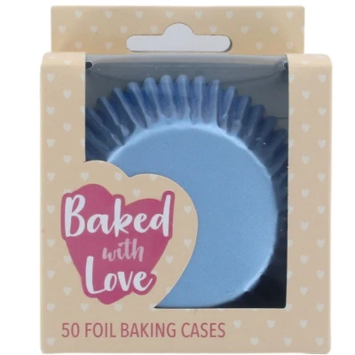Afbeelding van Culpitt Cupcake Cups Folie IJsblauw 50mm 50st.