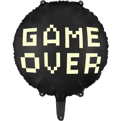 Afbeelding van Partydeco Folieballon Game Over Zwart (45 cm)