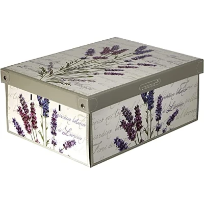 Afbeelding van Lavatelli 1 stuk Kartonnen kastdoos voor kleding en wasgoed seizoenswisseling. dozen met rechthoekig deksel, kinderkast, klein, ORTENSIE 25 x 35 17,5 cm