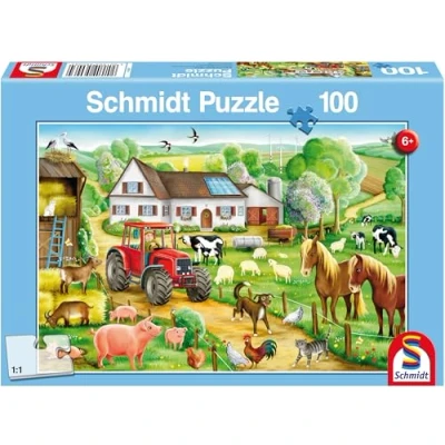 Image de Puzzle Schmidt Une ferme heureuse, 100 pièces