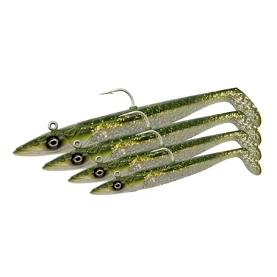 Afbeelding van Savage Gear Sandeel V2 Sinking White Pearl Silver 12cm (22g) (2+1) Shad