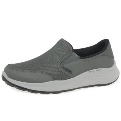 Afbeelding van Skechers 232515 Char, herensneakers, Antraciet mesh rand