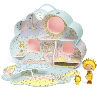 Afbeelding van Djeco tinyly draagbaar poppenhuis sunny &amp; mia