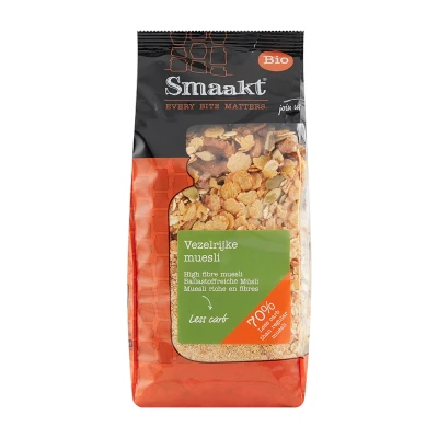 Afbeelding van Smaakt Less Carb Vezelrijke Muesli Bio 500g