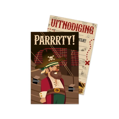 Afbeelding van Piraten Uitnodigingen 6 stuks