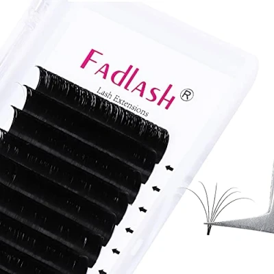Afbeelding van wimperverlenging Easy Fan Lashes 0,07 D krul 11 12 13 mm zijde volume Russisch professioneel Fanning Lash wimperboeket zelfgestemd FADLASH