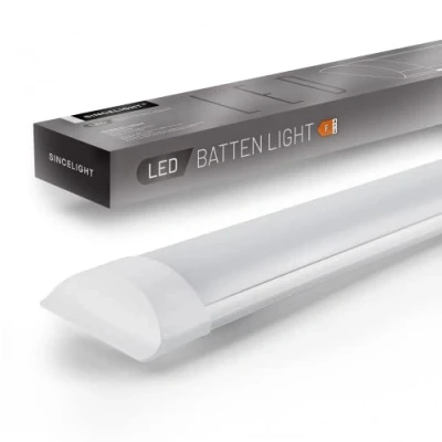 Afbeelding van SINCELIGHT 9 W led lamp, geïntegreerde lineaire buis met led, 1 voet (30 cm), plafondlamp of wandhouder voor keuken, garage, werkplaats, magazijn, kantoor, winkel, neutraal wit, 4000 K, stuk