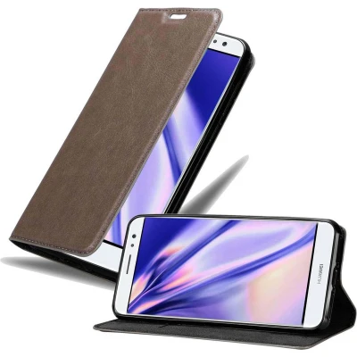 Afbeelding van Cadorabo Hoesje geschikt voor Huawei NOVA PLUS in KOFFIE BRUIN Beschermhoes met magnetische sluiting, standfunctie en kaartvakje Book Case Cover Etui