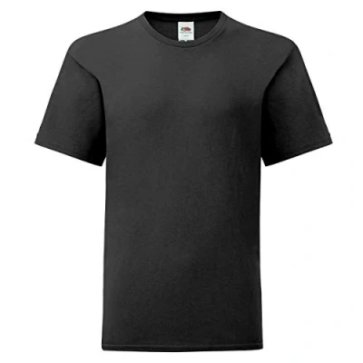 Afbeelding van Fruit of the Loom Kids Iconic T shirt maat 104 164, Wit, 140