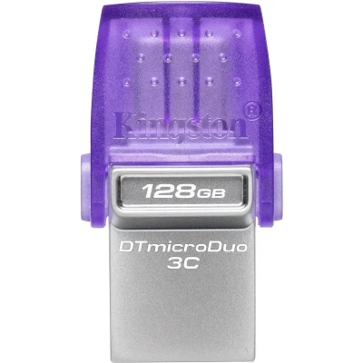Afbeelding van USB stick Kingston DataTraveler microDuo 3C 128 GB Paars