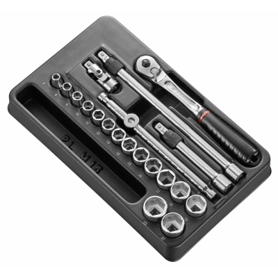 Afbeelding van Facom Actie module 3/8&quot; 6 KANT doppen ratel met vergrendeling