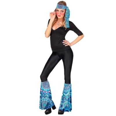 Afbeelding van Widmann Jaren 60 set, hoofdband en beenwarmers, hippie, Flower Power, Schlagermove