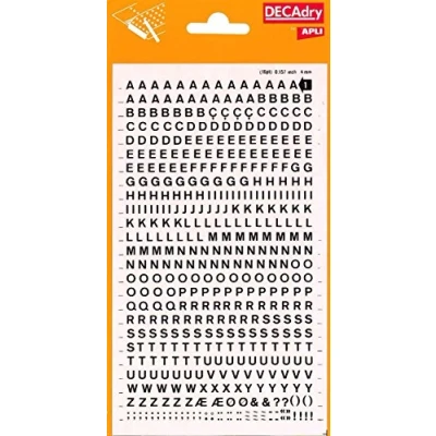 Afbeelding van APLI DD1F Zwarte hoofdletters 4 mm 470 tekens