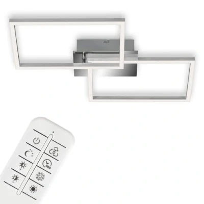 Afbeelding van BRILONER led plafondlamp met afstandsbediening, dimbaar, instelbaar van warmwit tot neutraal wit, lamp, plafondlamp, woonkamerlamp, slaapkamerlamp, keukenlamp, 50 x 38,8