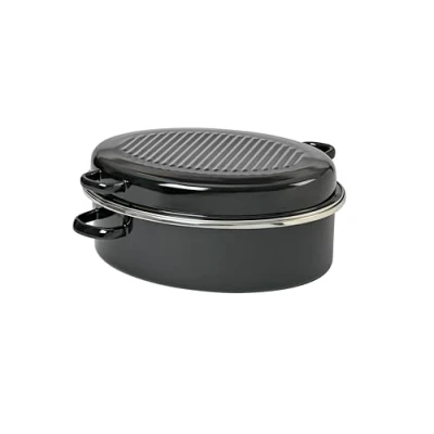 Image de Daubière en acier émaillé 38cm noir Kochstar k32711038