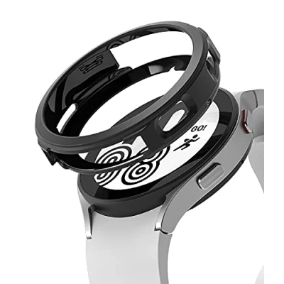 Afbeelding van Ringke Beschermhoes compatibel met Samsung Galaxy Watch 4 44 mm Air Sports beschermhoes, zacht, TPU, krasbestendig, voor smartwatch 4, zwart