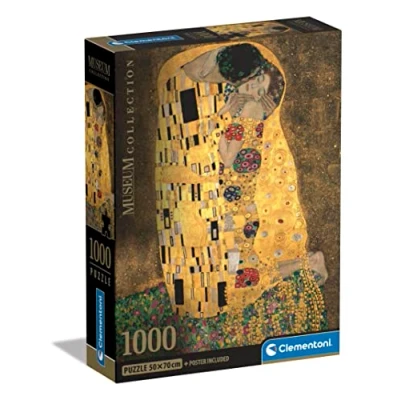 Afbeelding van Clementoni Puzzels voor volwassenen High Quality Collection Klimt Il Bacio, Museum Puzzel 1000 Stukjes, 14 99 jaar 39790 COMPACT BOX
