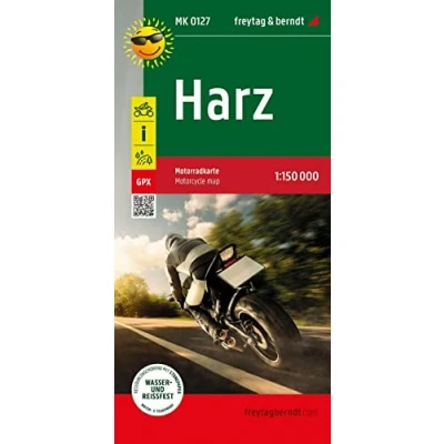 Afbeelding van Harz, Motorradkarte 1:150.000, freytag &amp; berndt
