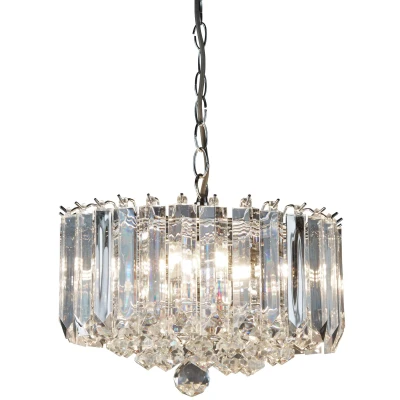 Afbeelding van Searchlight Sigma Hanglamp Ø 35 X 100 Cm Chroom