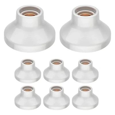 Afbeelding van ledscom.de 8 stuks ELEKTRA plafondlamp/lampfitting, porselein, glanzend wit, 1 x E27 max. 300 W