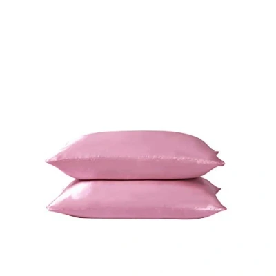 Afbeelding van Moerbeizijde satijnen kussensloop, set van 2, zacht en puur voor haar huid, met envelopsluiting (roze standaard (50 x 75 cm)