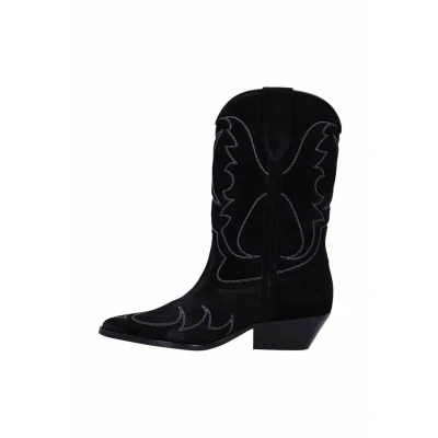 Afbeelding van sacha MIT Stickerei Cowboy/Bikerlaarzen, Dames, Maat: 40, Black Schoenen